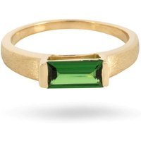 Modern Edge Baguette Tsavorite Band Ring