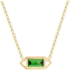 Modern Edge Baguette Tsavorite Geometric Necklace buy online shopping cheap sale