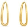 Modern Edge Elongated Oval Gold Stud Earrings buy online shopping cheap sale