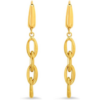 Modern Edge Links Gold Drop Chain Earrings buy online shopping cheap sale