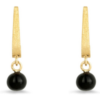 Modern Edge Onyx Gold Drop Stud Earrings buy online shopping cheap sale