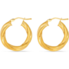 Modern Edge Twist Rope Hoop Earrings buy online shopping cheap sale