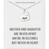 Mother and Daughter Quote Heart Necklace Created with Zircondia® Crystals buy online shopping cheap sale