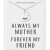Mum Heart Necklace with Quote Card Created with Zircondia® Crystals buy online shopping cheap sale