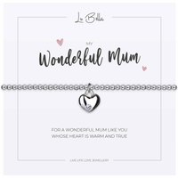 My Wonderful Mum Heart Charm Sentiments Friendship Bracelet