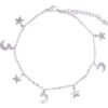 Nazma Moon & Star Charm Anklet | 925 Sterling Silver Plated buy online shopping cheap sale