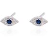 Neylan Evil Eye Stud Earrings | 925 Sterling Silver