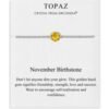 November (Topaz) Birthstone Anklet Created with Zircondia® Crystals buy online shopping cheap sale