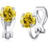 November (Topaz) Birthstone Clip On Earrings Created with Zircondia® Crystals buy online shopping cheap sale