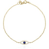 Nuray Evil Eye Chain Bracelet | 18K Gold Plated