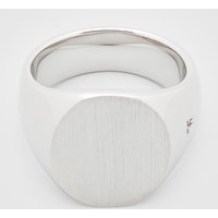 Oval Satin M Ring