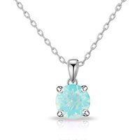 Pacific Green Opal Necklace Created with Zircondia® Crystals