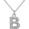 Pave Initial Necklace Letter B Created with Zircondia® Crystals buy online shopping cheap sale