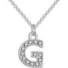 Pave Initial Necklace Letter G Created with Zircondia® Crystals buy online shopping cheap sale