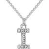 Pave Initial Necklace Letter I Created with Zircondia® Crystals buy online shopping cheap sale