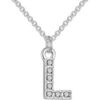 Pave Initial Necklace Letter L Created with Zircondia® Crystals buy online shopping cheap sale