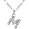 Pave Initial Necklace Letter M Created with Zircondia® Crystals buy online shopping cheap sale