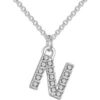 Pave Initial Necklace Letter N Created with Zircondia® Crystals buy online shopping cheap sale
