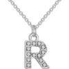 Pave Initial Necklace Letter R Created with Zircondia® Crystals buy online shopping cheap sale