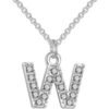 Pave Initial Necklace Letter W Created with Zircondia® Crystals buy online shopping cheap sale