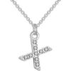 Pave Initial Necklace Letter X Created with Zircondia® Crystals buy online shopping cheap sale