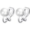 Pearl Clip On Earrings Created with Gemstones from Zircondia® buy online shopping cheap sale