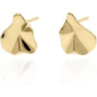 Pebble Geometric Stud Earrings – Gold