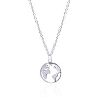 Petra Coin World Map Necklace | 925 Sterling Silver