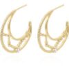Phoebe Constellation Moon Hoop Earrings | 14K Gold Plated buy online shopping cheap sale