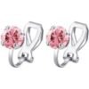 Pink Crystal Clip On Earrings Created with Zircondia® Crystals buy online shopping cheap sale