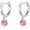 Pink Crystal Hoop Earrings Created with Zircondia® Crystals buy online shopping cheap sale