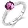 Purple Adjustable Crystal Ring Created with Zircondia® Crystals buy online shopping cheap sale