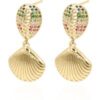 Rainbow Shell Earrings | 14K Gold Plated buy online shopping cheap sale