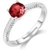 Red Adjustable Crystal Ring Created with Zircondia® Crystals buy online shopping cheap sale