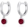 Red Crystal Hoop Earrings Created with Zircondia® Crystals buy online shopping cheap sale