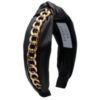 Rihanna Leather Chain Headband - Black buy online shopping cheap sale