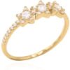 Rosalie Three Star Crystal Ring | 18K Gold Plated buy online shopping cheap sale