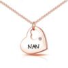 Rose Gold Nan Heart Necklace Created with Zircondia® Crystals buy online shopping cheap sale