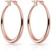 Rose Gold Plated 30mm Hoop Earrings buy online shopping cheap sale