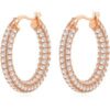Rose Gold Plated 30mm Pave Hoop Earrings Created with Zircondia® Crystals buy online shopping cheap sale