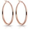 Rose Gold Plated 40mm Hoop Earrings buy online shopping cheap sale