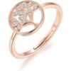 Rose Gold Plated Adjustable Tree of Life Ring Created with Zircondia® Crystals buy online shopping cheap sale