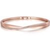 Rose Gold Plated Arc Bangle Created with Zircondia® Crystals buy online shopping cheap sale