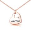 Rose Gold Plated Auntie Heart Necklace Created with Zircondia® Crystals buy online shopping cheap sale