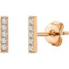 Rose Gold Plated Bar Earrings Created with Zircondia® Crystals buy online shopping cheap sale