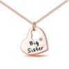 Rose Gold Plated Big Sister Heart Necklace Created with Zircondia® Crystals buy online shopping cheap sale