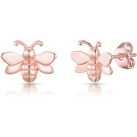 Rose Gold Plated Bumble Bee Earrings