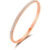 Rose Gold Plated Channel Set Bangle Created with Zircondia® Crystals buy online shopping cheap sale