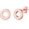 Rose Gold Plated Circle Stud Earrings buy online shopping cheap sale