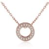 Rose Gold Plated Circle of Life Necklace Created with Zircondia® Crystals buy online shopping cheap sale